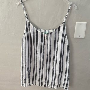 Black and white striped tank